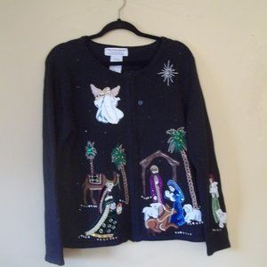 Vintage nativity sweater Tiara international new condition